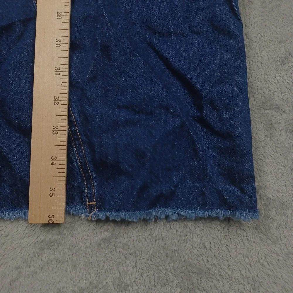American‎ Eagle Skirt Womens 8 Blue Denim High Rise Maxi NWT